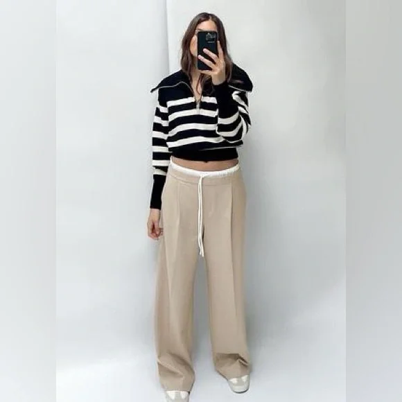 Zara Double Waistband Trousers - Picture 7 of 17